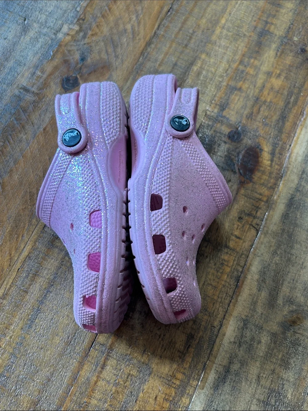 CROCS Kids Pink Glitter Clogs